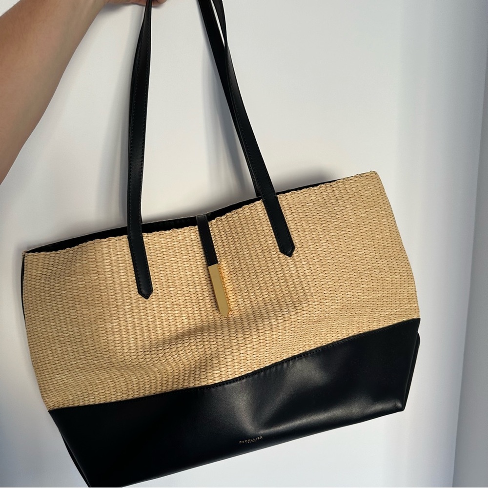Demellier rattan leather tote bag